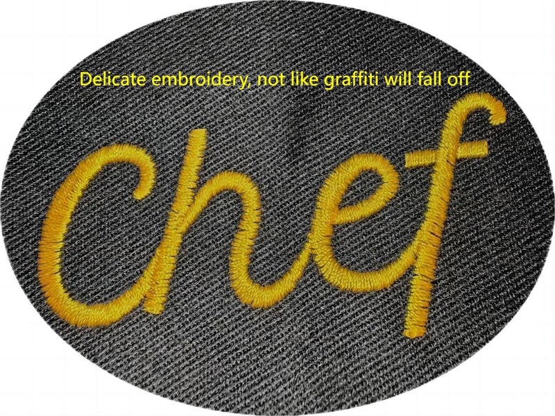 Ulteptus Chef Hat - Embroidered with Chef Lettering, Black & White, Male & Female - Image 2